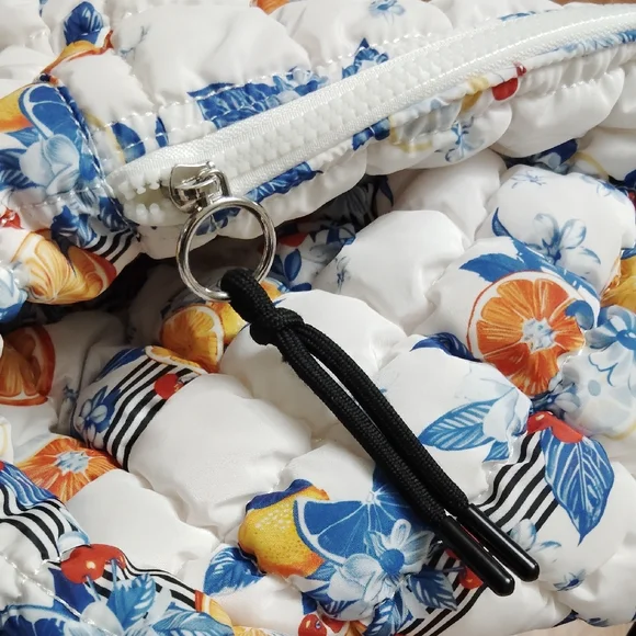 Free People Movement Printed Carryall Floral Quilted Tote Bag Tangerine Dream Fp - Picture 11 of 15